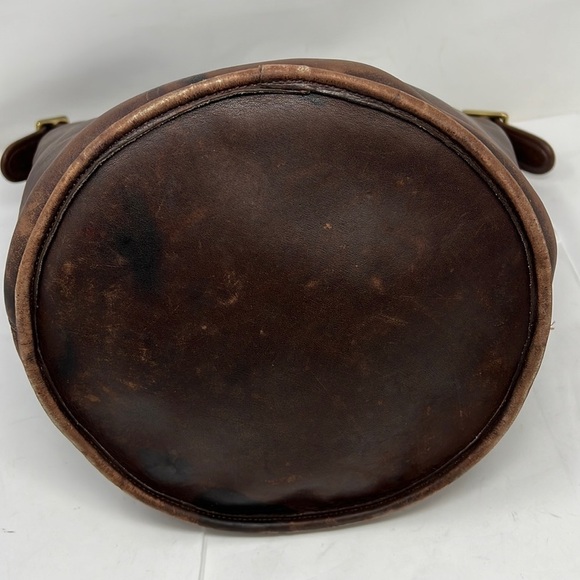 Coach Brown Duffle Feed Sac Shoulder Bag XL F7D - Picture 6 of 16